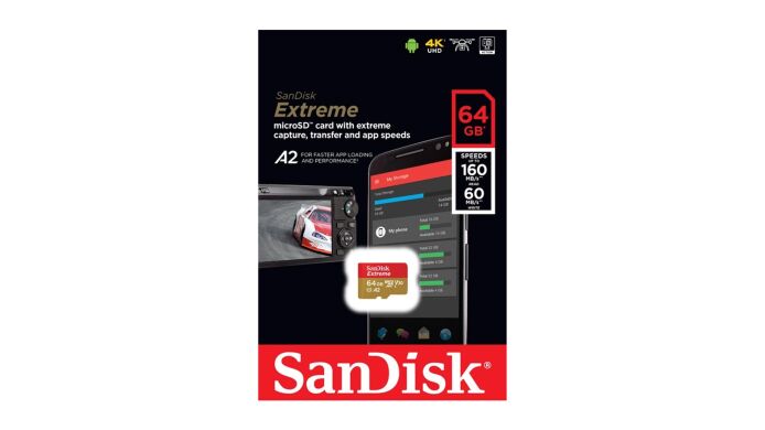 Карта пам'яті SanDisk microSDXC Extreme 64GB UHS-I (SDSQXA2-064G-GN6MN)