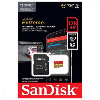 Карта пам'яті SanDisk microSDXC Extreme 128GB UHS-I (SDSQXAA-128G-GN6MA)